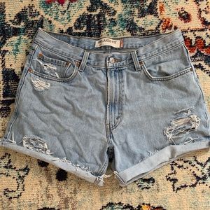 Levi’s distressed shorts